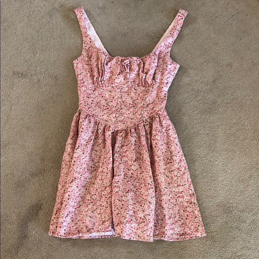 Reformation Pink Floral Dress